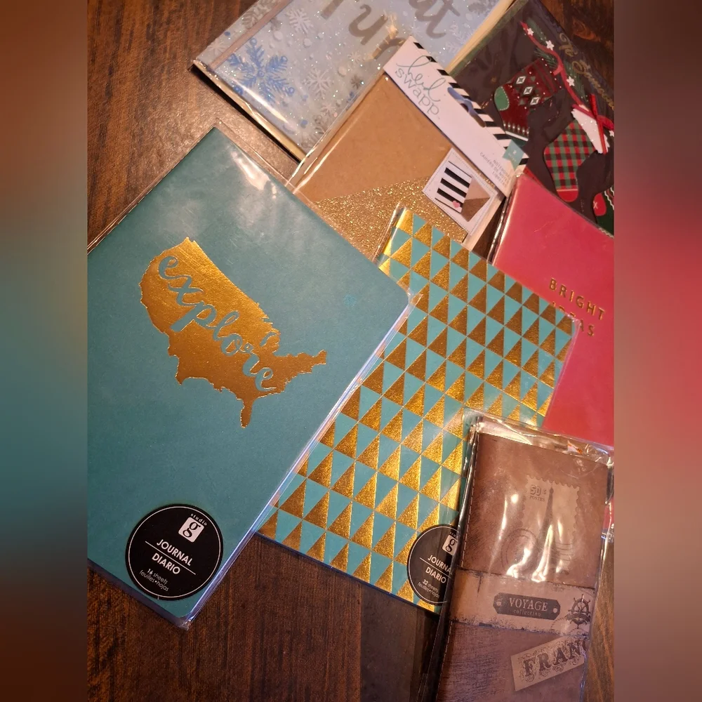 Planner Packs Notebooks Journals Paper Clips Cards Envelopes Supplies Crafts Lot